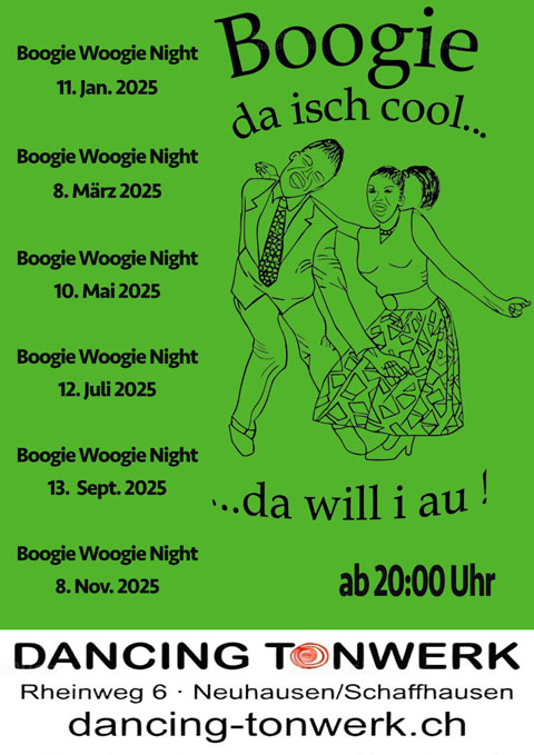 Für tanzbegeisterte Boogie Woogie-, Swing- und Rock´n Roll-Tänzer/innen.